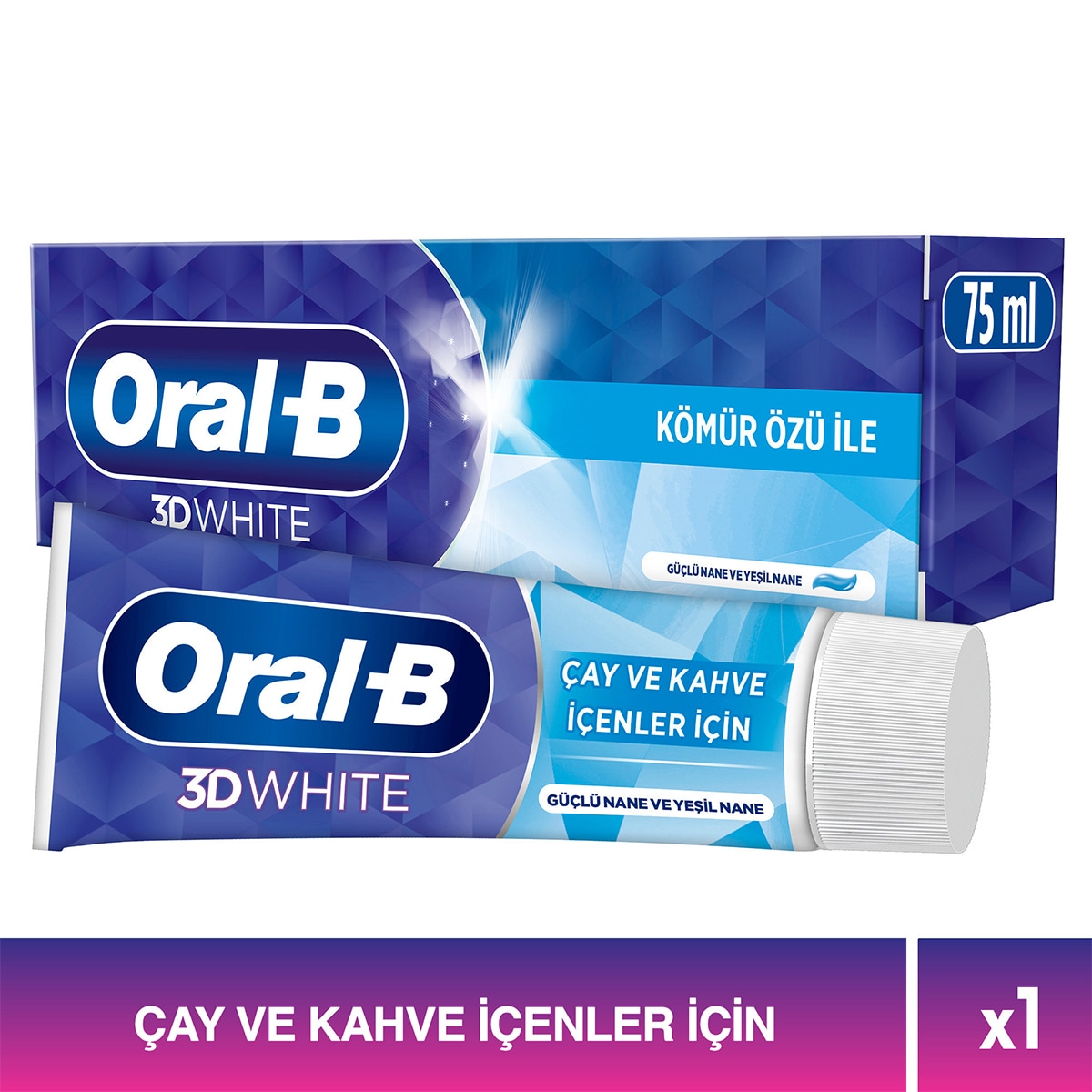  ORAL-B ORAL-B Oral-B 3D White Çay ve Kahve İçenler için Diş Macunu 75 ml  1 of 1 Oral-B 3D White Çay ve Kahve İçenler için Diş Macunu 75 ml