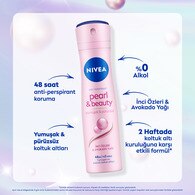 Nivea Kadın Sprey Deodorant Pearl&Beauty 150ml ve Mini Roll-on Fresh Natural 25ml, Ter Koruması