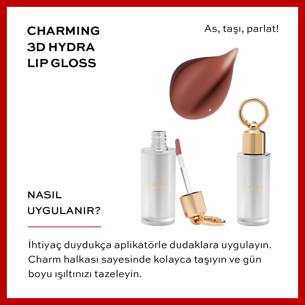  2WINS 2WINS MAKE UP 2Wins Make Up Charming 3D Dudak Parlatıcı Coco Kiss  1 of 6 