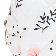 Miine Makyaj Çantası Büyük Kapitone Pembe Çiçekli