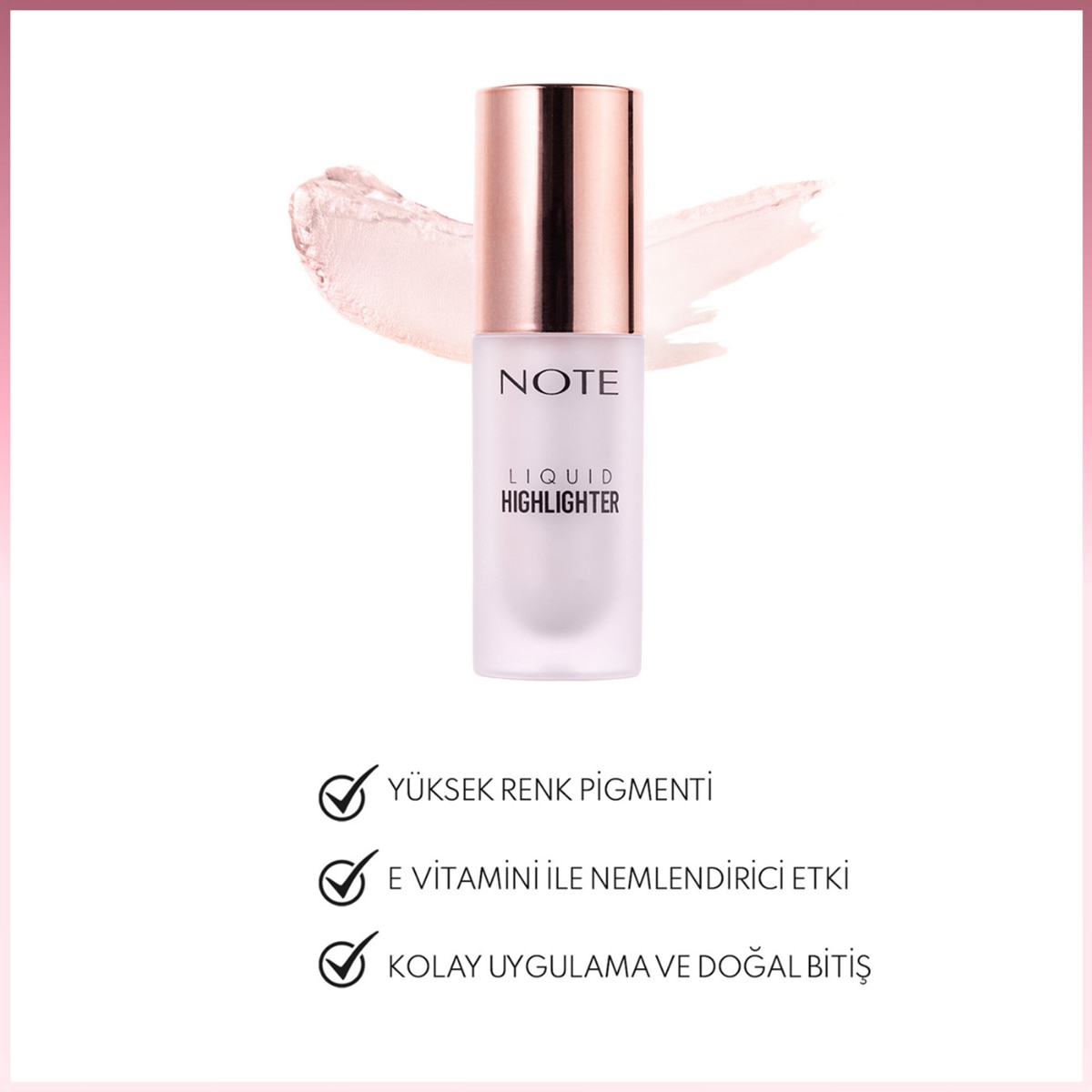  NOTE NOTE Note Likit Aydınlatıcı 100 Soft Pink  1 of 4 