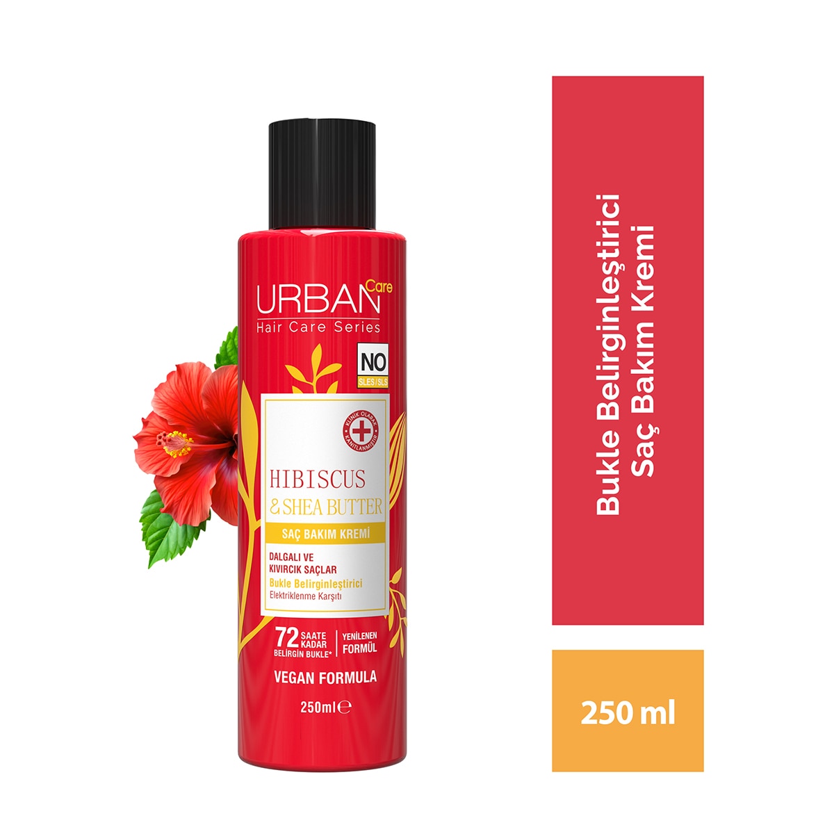  URBAN CARE URBAN CARE Urban Care Hibiscus & Shea Yağı Bukle Belirginleştirici Saç Bakım Kremi 250 ml  1 of 6 