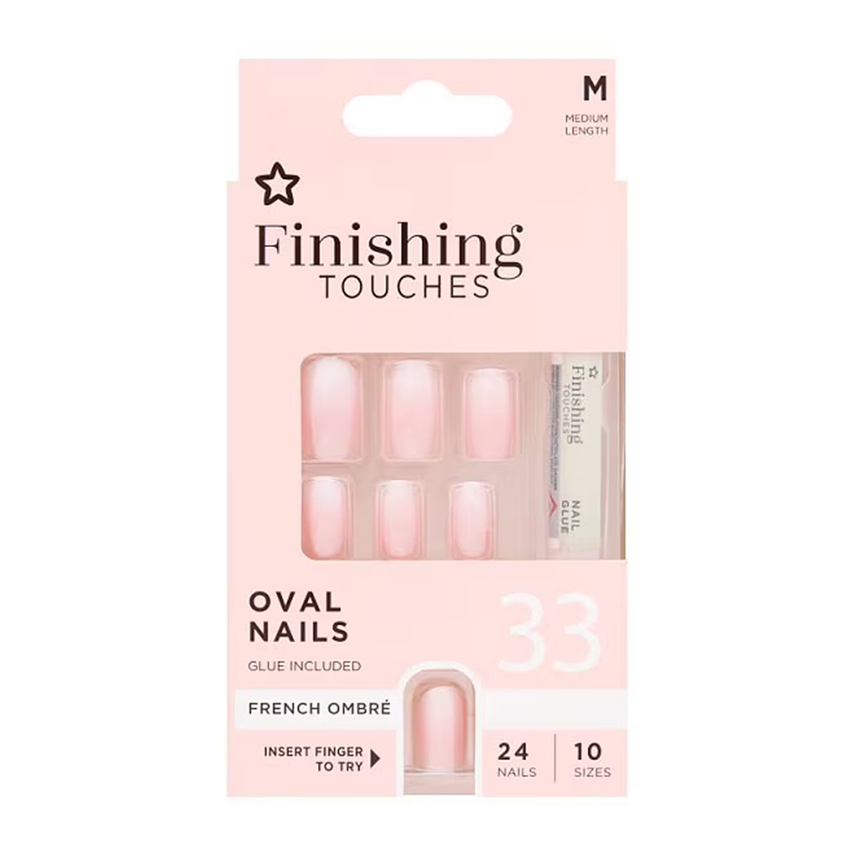  SUPERDRUG SUPERDRUG Superdrug Finishing Touches Takma Tırnak French Ombre 24'lü  1 of 1 