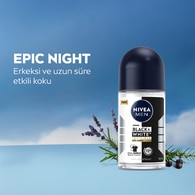  NIVEA DEO NIVEA DEO Nivea Deodorant Roll-On Black & White Epic Night Erkek 50 ml  1 of 7 