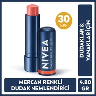  NIVEA LIP CARE NIVEA LIP CARE EXC. Nivea Renkli Dudak Bakım Kremi Mercan 4,8 g SPF30 Doğal E Vitamini Dudak ve Yanaklar İçin  1 of 1 