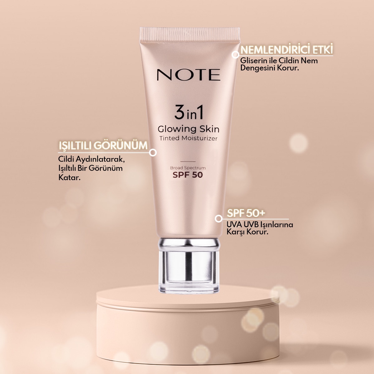 NOTE NOTE Note 3in1 Glowing Skin Tinted Nemlendirici 1 of 7