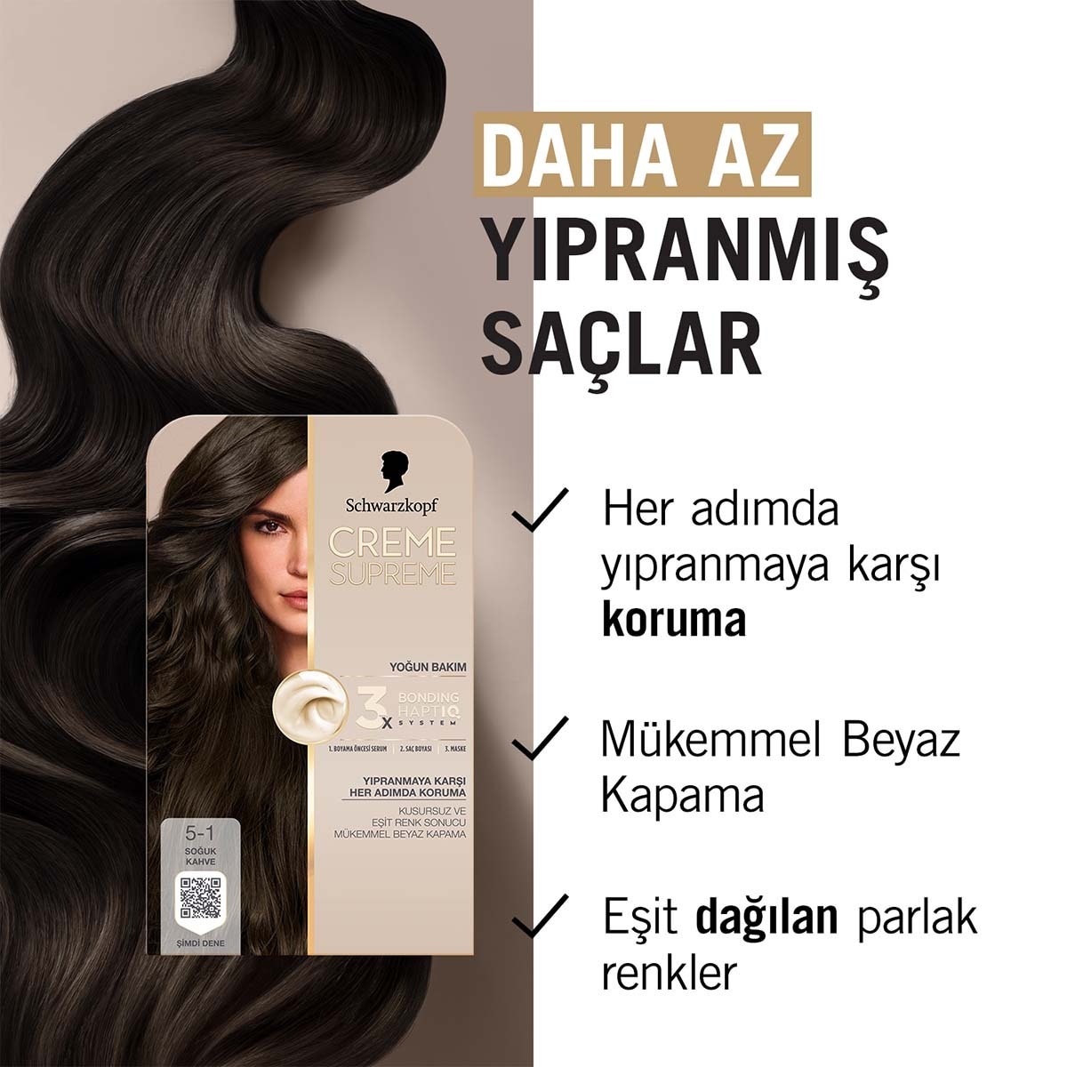  undefined CREME SUPREME Creme Supreme Saç Boyası Soğuk Kahve 5-1  1 of 11 