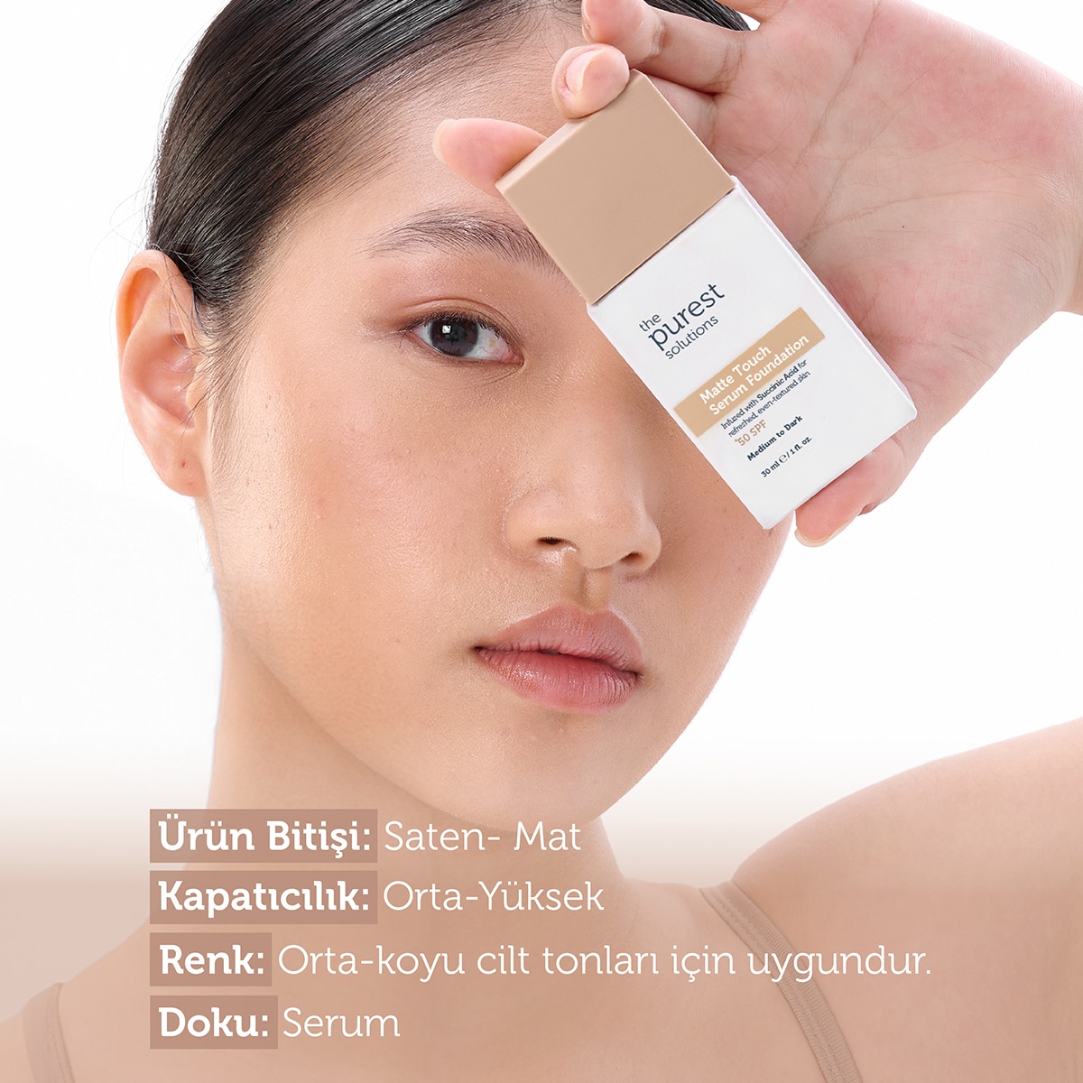  undefined THE PUREST SOLUTIONS EXC. The Purest Solutions Mat Serum Fondöten Medium 30 ml  1 of 9 