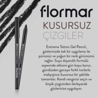 Flormar Extreme Tattoo Suya Dayanıklı ve Uzun Süre Kalıcı Jel Göz Kalemi Siyah