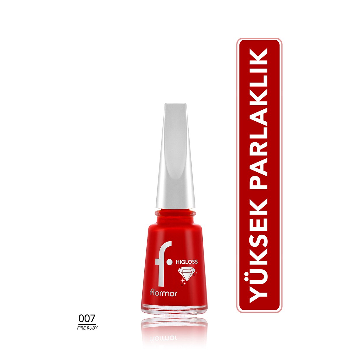 FLORMAR FLORMAR Flormar Higloss Oje Ne-007 Fire Ruby 1 of 5