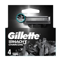 Gillette Mach3 Charcoal Yedek Bıçak 4Lü
