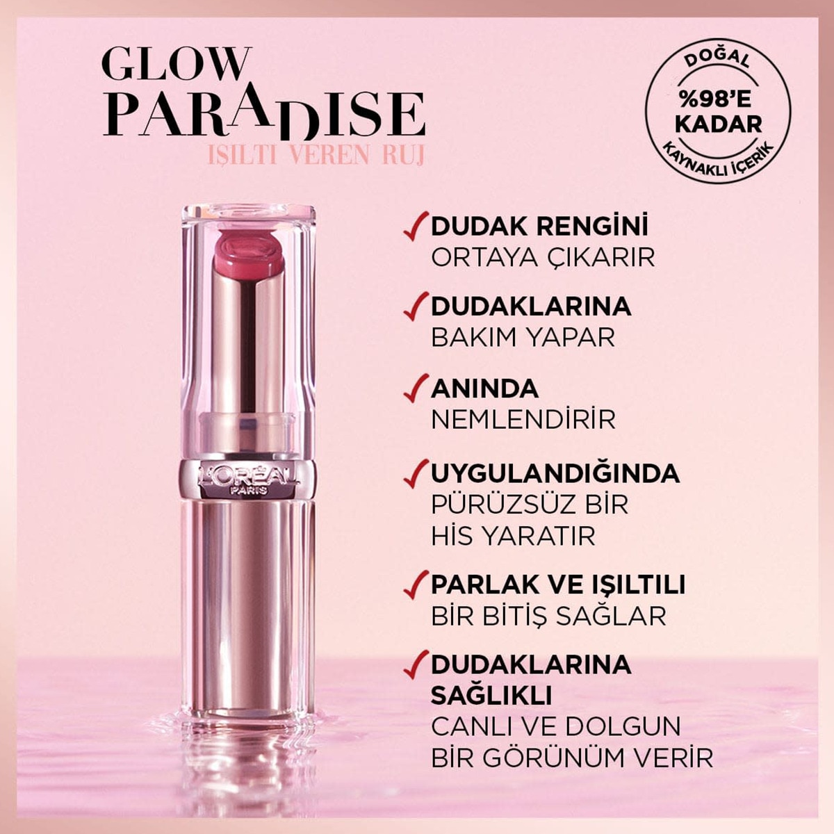 LOREAL PARIS LOREAL PARIS L'Oreal Paris Color Riche Shine Ruj No: 112 Only in Paris 1 of 5