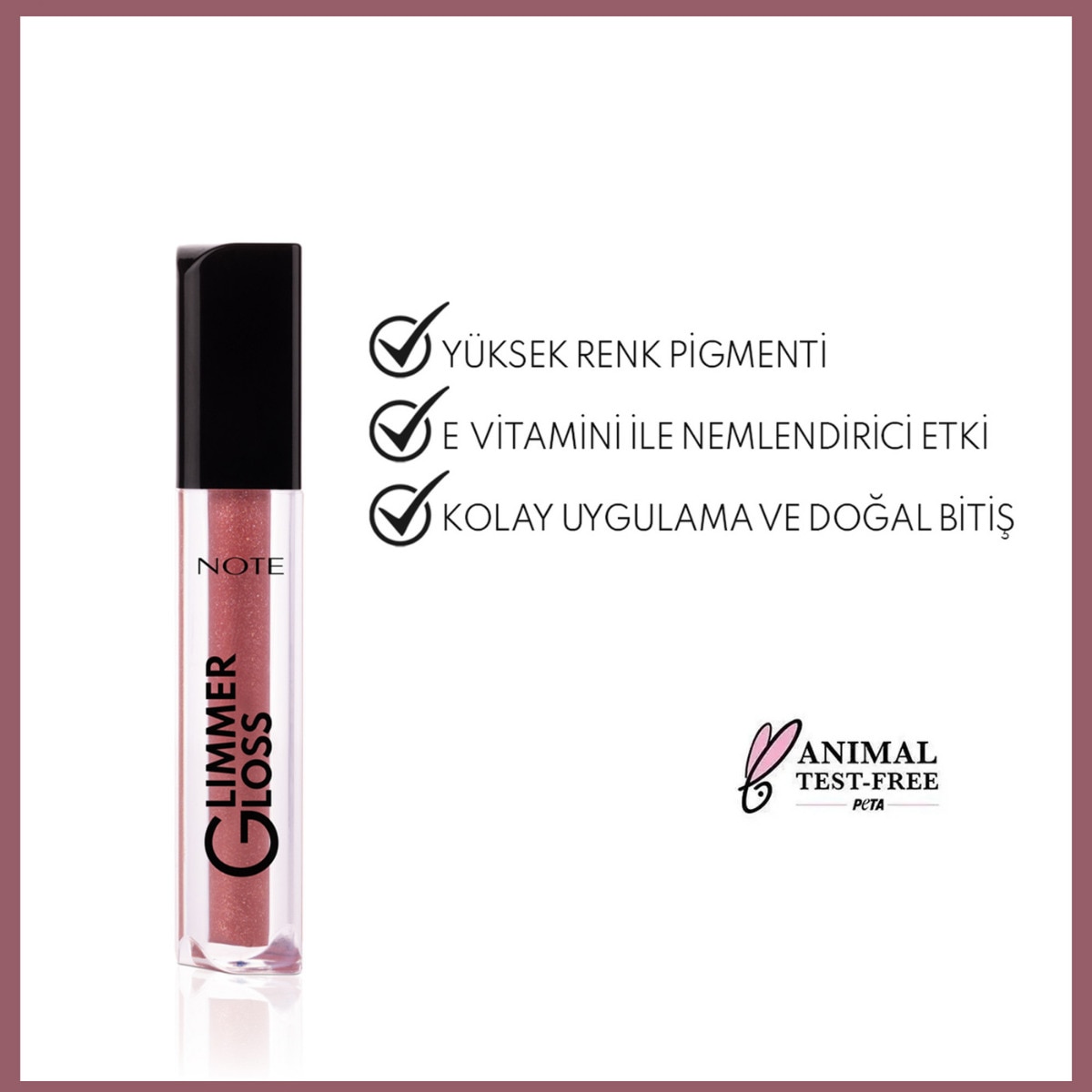 NOTE NOTE Note Glimmer Gloss 30 Iconic Pink 1 of 4