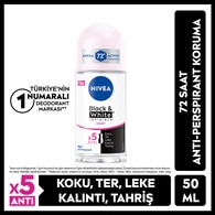 Nivea Kadın Roll on Invisible Black and White Clear 50 ml