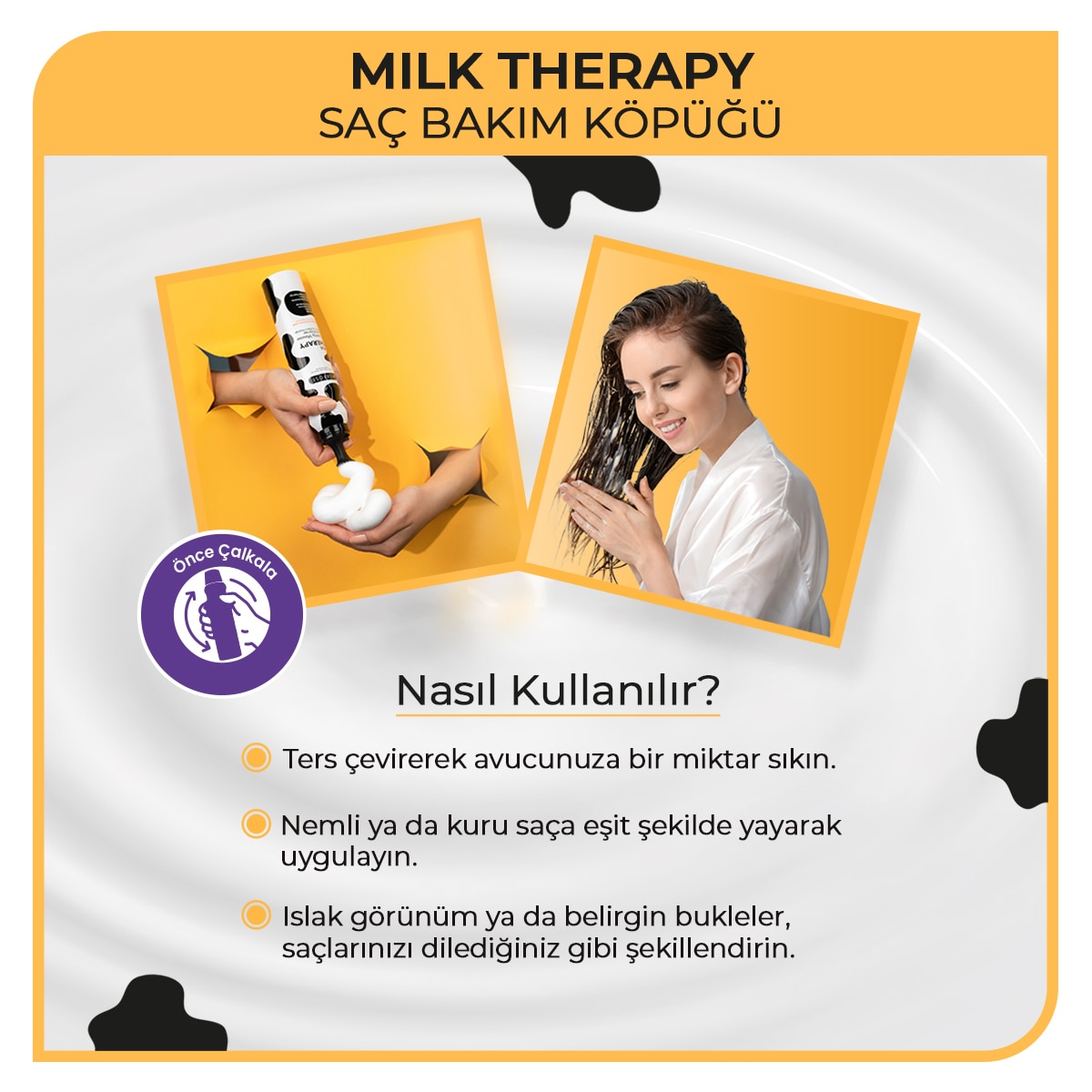  MORFOSE MORFOSE Morfose Milk Therapy Kremsi Saç Köpüğü 200 ml  1 of 5 
