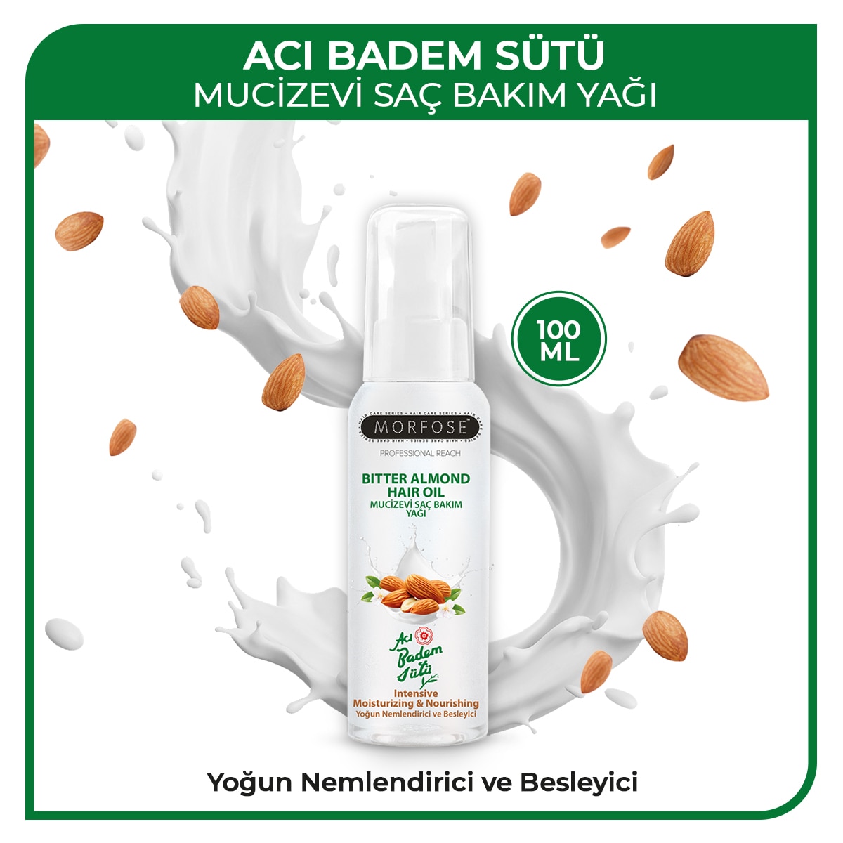 MORFOSE EXC. MORFOSE EXC. Morfose Saç Bakım Yağı Acıbadem 100 ml 1 of 5