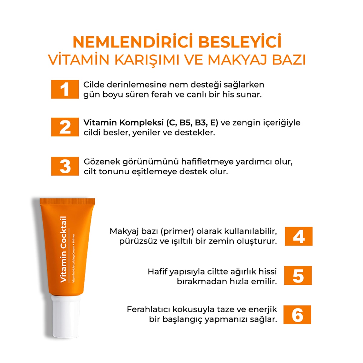  SİNOZ SINOZ Sinoz Vitamin Cocktail Nemlendirici Yüz Kremi 50 ml  1 of 6 