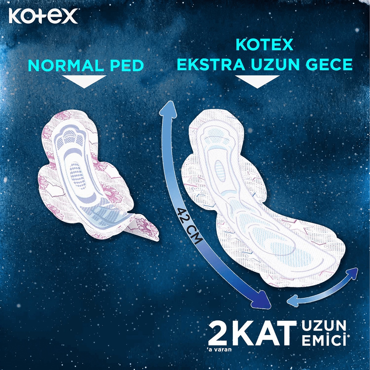 KOTEX KOTEX Kotex Ultra Hijyenik Ped Ekstra Uzun Gece 9 Adet  1 of 4 