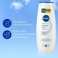 NIVEA BATH CARE NIVEA BATH CARE Nivea Creme Soft Banyo ve Duş Jeli Pro-vitamin ve Badem Yağı 500 ml 1 of 7