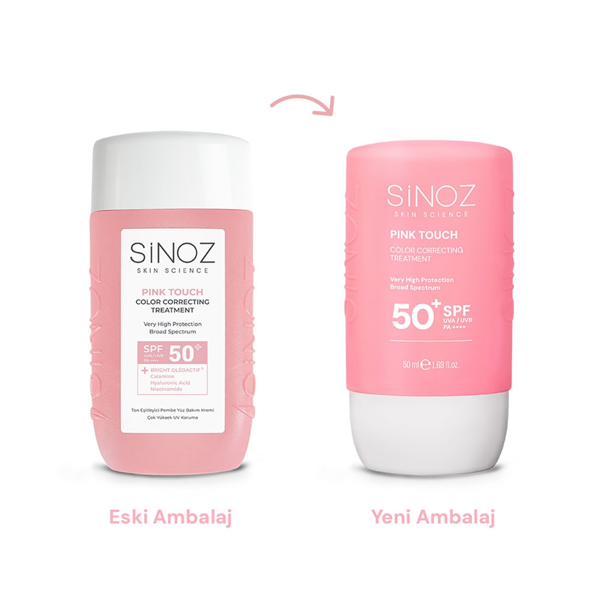  SİNOZ SINOZ Sinoz Pink Touch Ton Eşitleyici Yüz Güneş Kremi SPF50+ 50 ml  1 of 10 