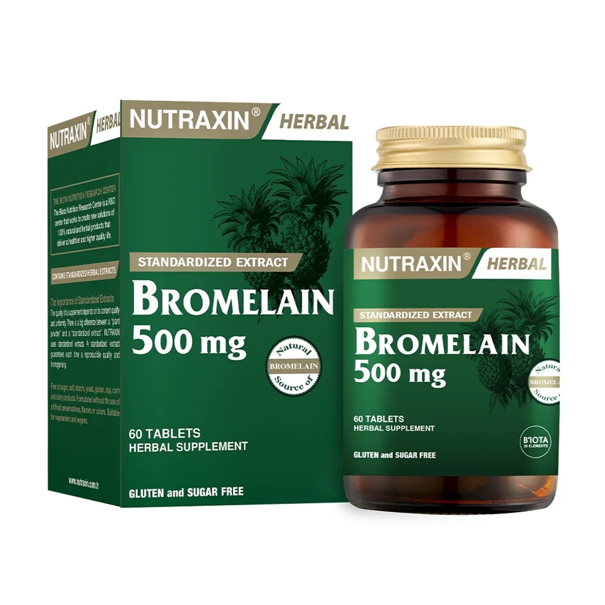 NUTRAXIN NUTRAXIN Nutraxin Bromelain 500 mg 60 Tablet 1 of 1