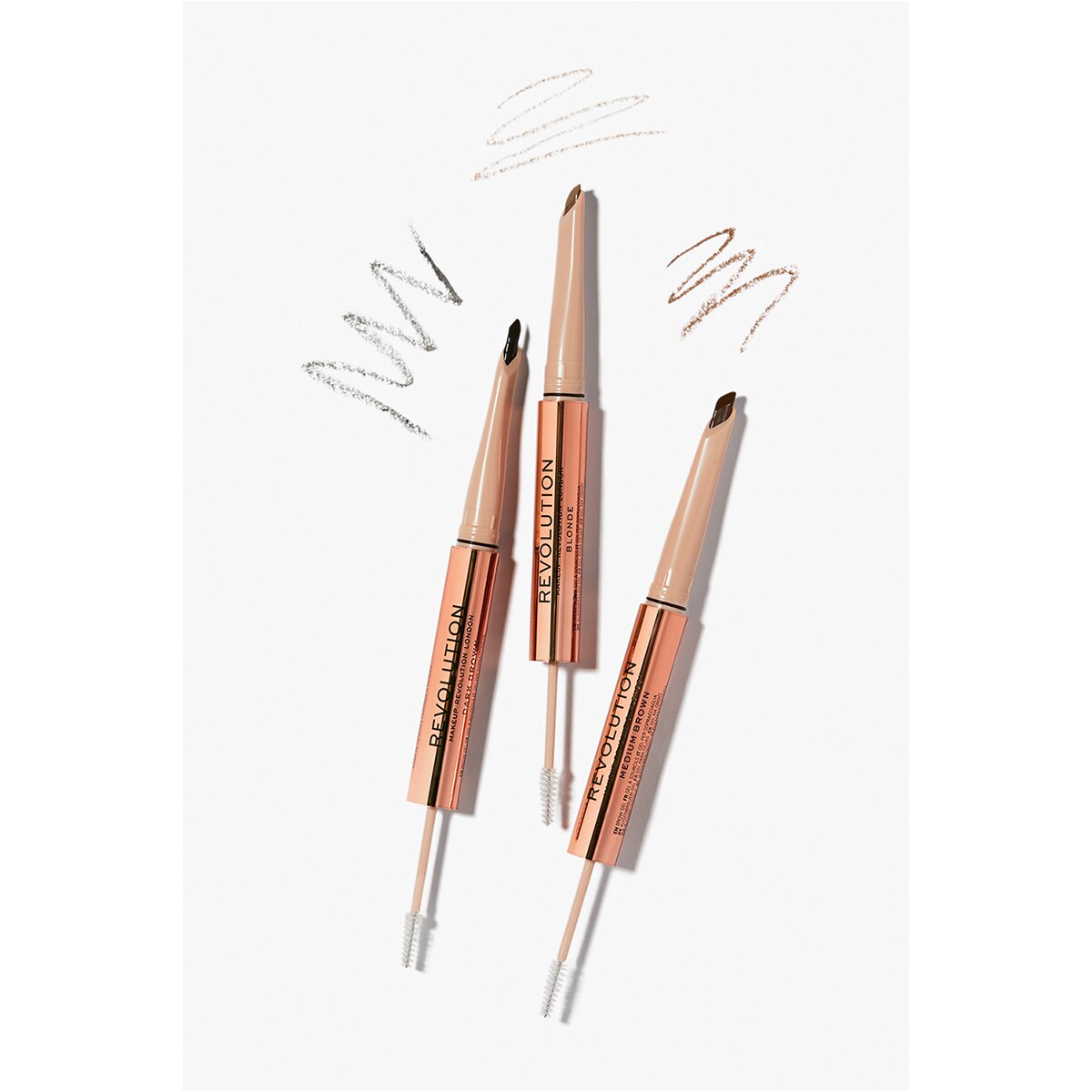  REVOLUTION REVOLUTION Revolution Fluffy Brow Duo Kaş Kalemi ve Kaş Maskarası Ash Brown  1 of 11 