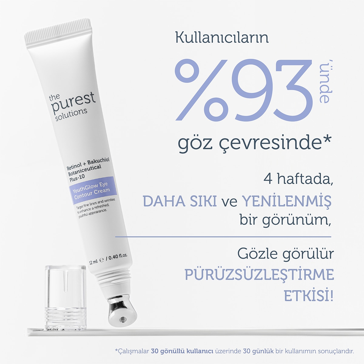  THE PUREST SOLUTIONS THE PUREST SOLUTIONS The Purest Solutions Youth Glow Kırışıklık Karşıtı Göz Çevresi Bakım Kremi 12 ml  1 of 7 