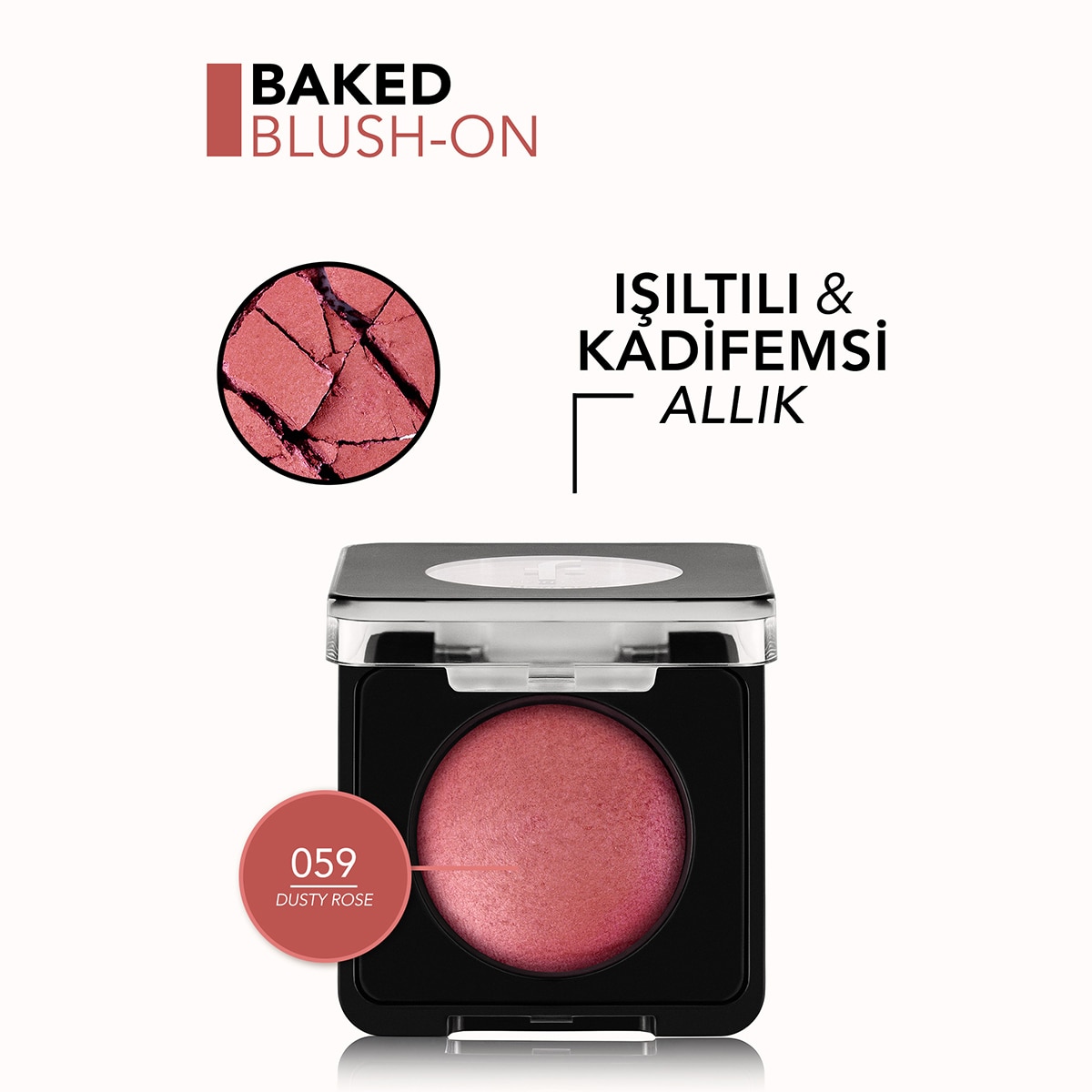  FLORMAR FLORMAR Flormar Baked Blush-On No: 59 Dusty Rose  1 of 6 