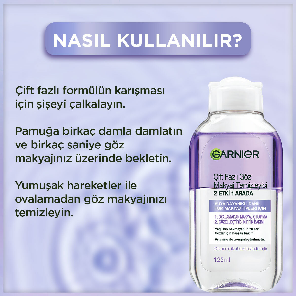  undefined GARNIER Garnier Çift Fazlı Göz Makyaj Temizleyici 125 ml  1 of 6 
