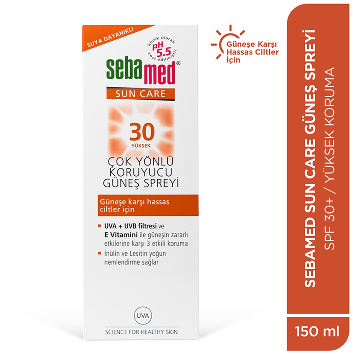  SEBAMED SEBAMED SUN Sebamed Sun Care SPF 30 UVA Korumalı UVB Filtreli E Vitamini Üçlü Yüksek Koruma Güneş Kremi Sprey 150 ml  1 of 8 
