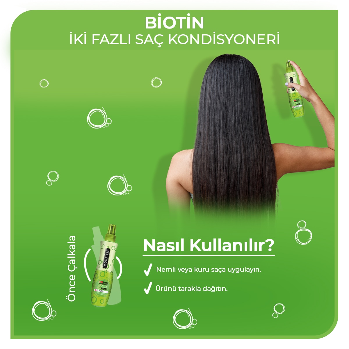 MORFOSE EXC. MORFOSE EXC. Morfose Biotin Çift Fazlı Fön Suyu 240 ml 1 of 5