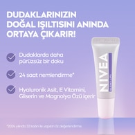 NIVEA LIP CARE NIVEA LIP CARE Nivea Glowy Lips Nemlendirici Dudak Parlatıcısı ve Bakım Kremi 10 ml 1 of 8