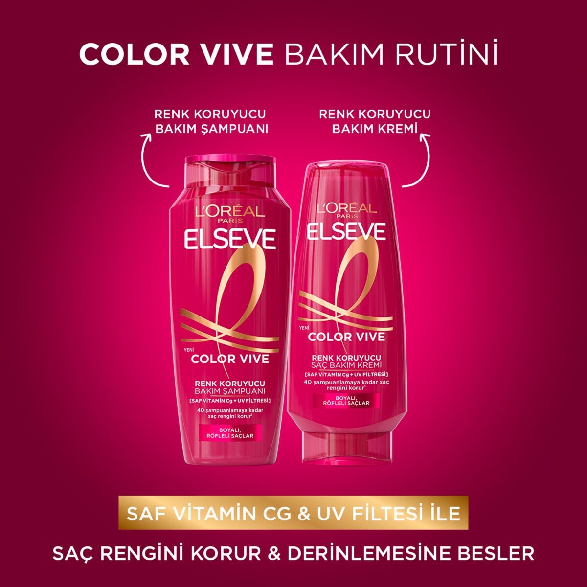  ELSEVE ELSEVE L'Oreal Paris Elseve Colorvive Renk Koruyucu Bakım Şampuanı 300 ml  1 of 8 