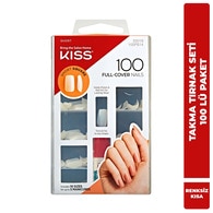  KISS KISS Kiss Short Square Renksiz Takma Tırnak Seti Yapıştırıcılı 100'lü  1 of 1 