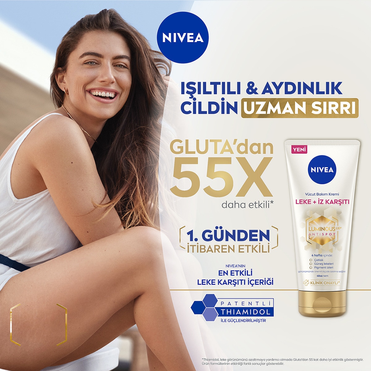 NIVEA BODY NIVEA BODY Nivea Luminous630 Leke ve İz Karşıtı Nemlendirici Vücut Bakım Kremi 200 ml 1 of 13