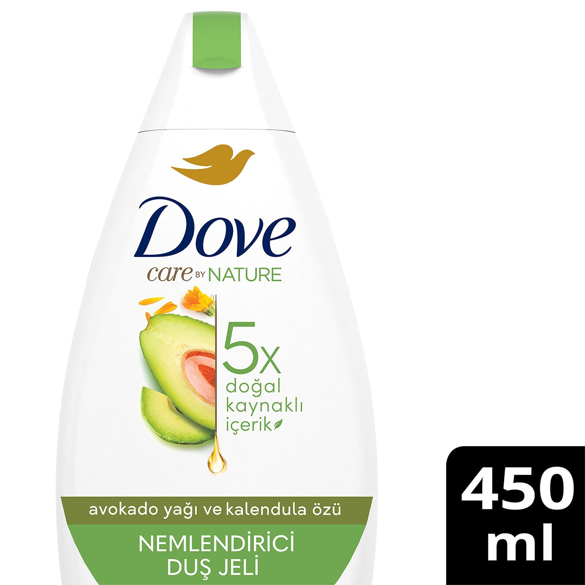 DOVE DOVE Dove Nemlendirici Duş Jeli Avokado Yağı ve Kalendula Özü 450 ml 1 of 5