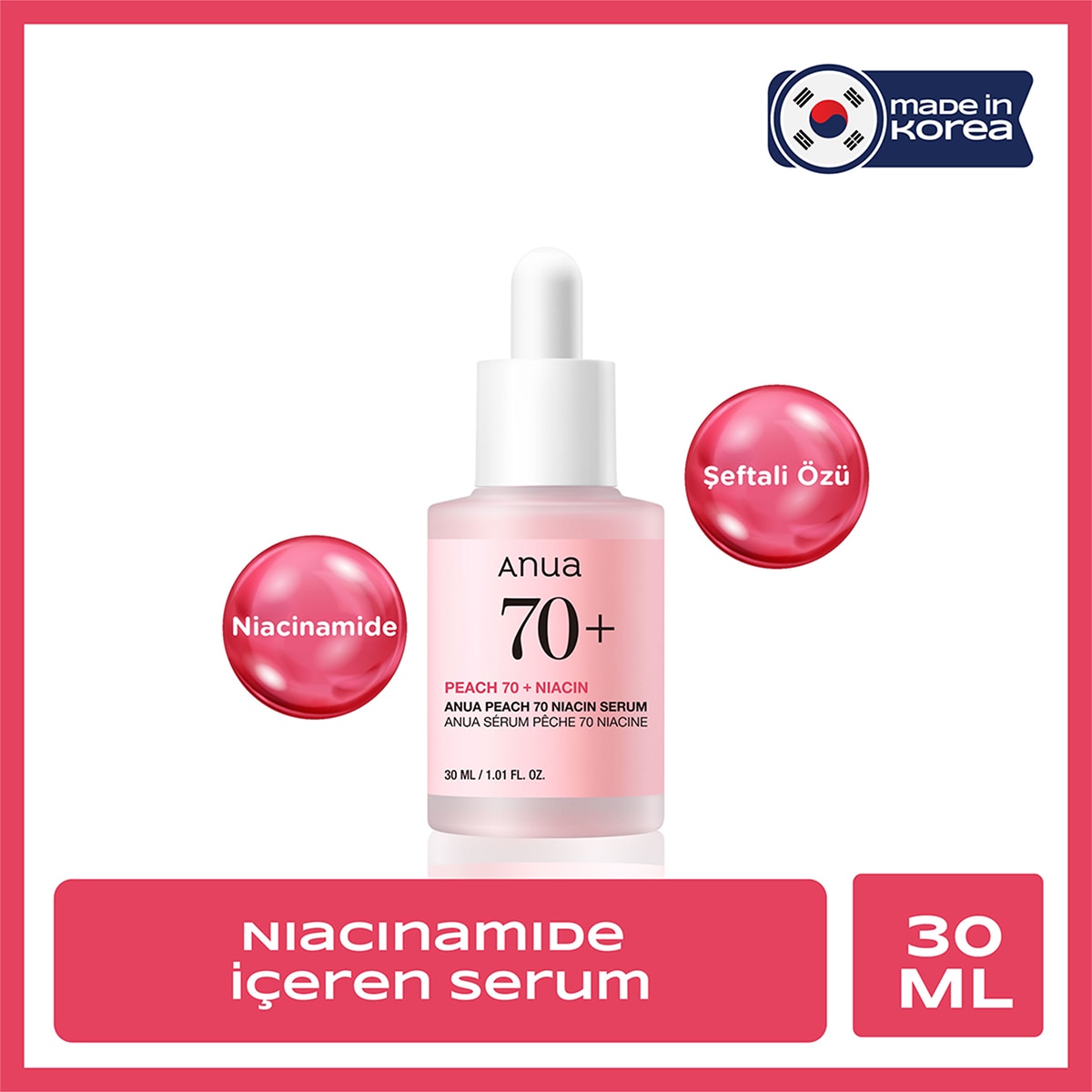 ANUA ANUA Anua Peach 70 Niacinamide Serum 30 ml 1 of 11