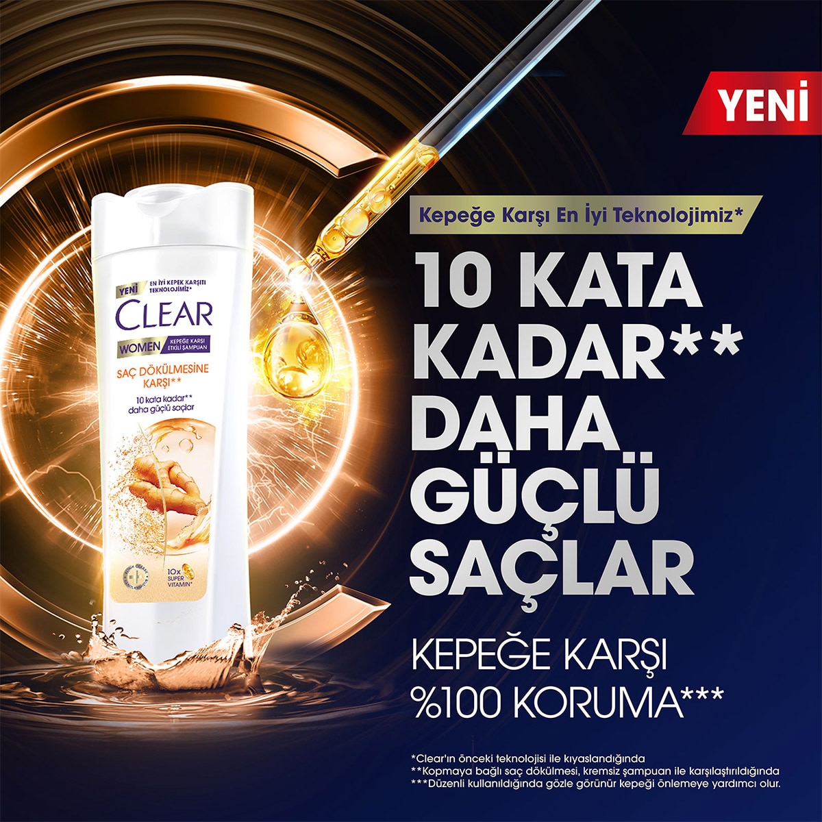  CLEAR CLEAR Clear Women Kepeğe Karşı Etkili Şampuan Saç Dökülmesine Karşı 350 ml  1 of 10 