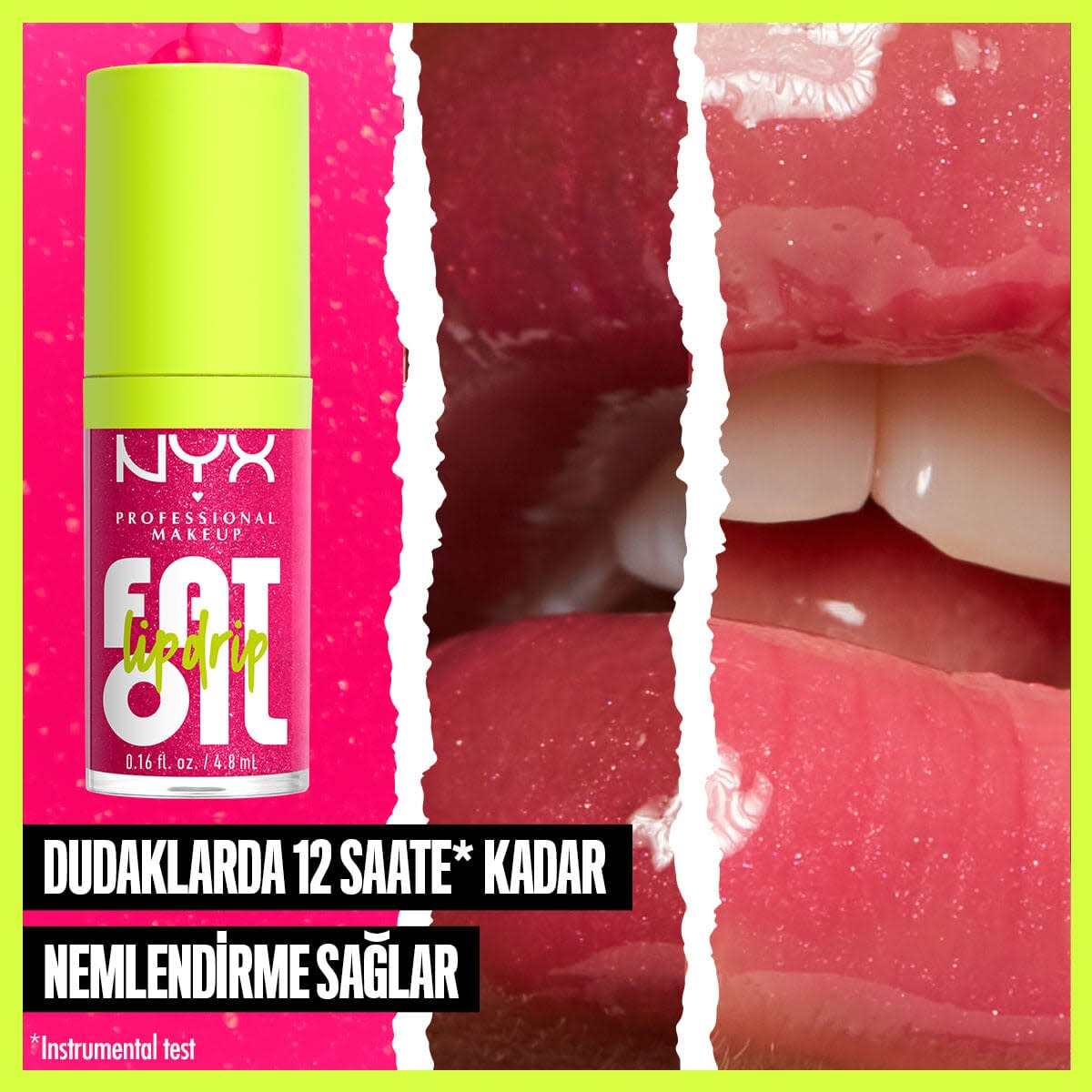 NYX NYX Nyx Professional Makeup Fat Oil Lip Drip Parlatıcı Dudak Yağı Sprinkle Sprinkle 1 of 7