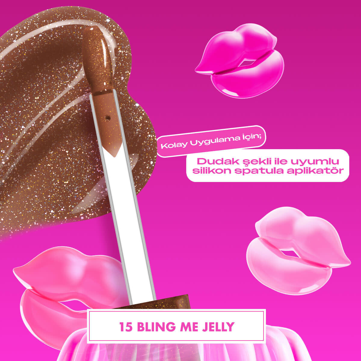  NYX NYX Nyx Professional Makeup Jelly Job Dudak Parlatıcısı Bling Me Jelly  1 of 9 