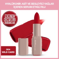 Maybelline New York Serum Etkili Hyaluronik Asit ve Besleyici Yağ İçeren Ruj Satin Wild Card 004