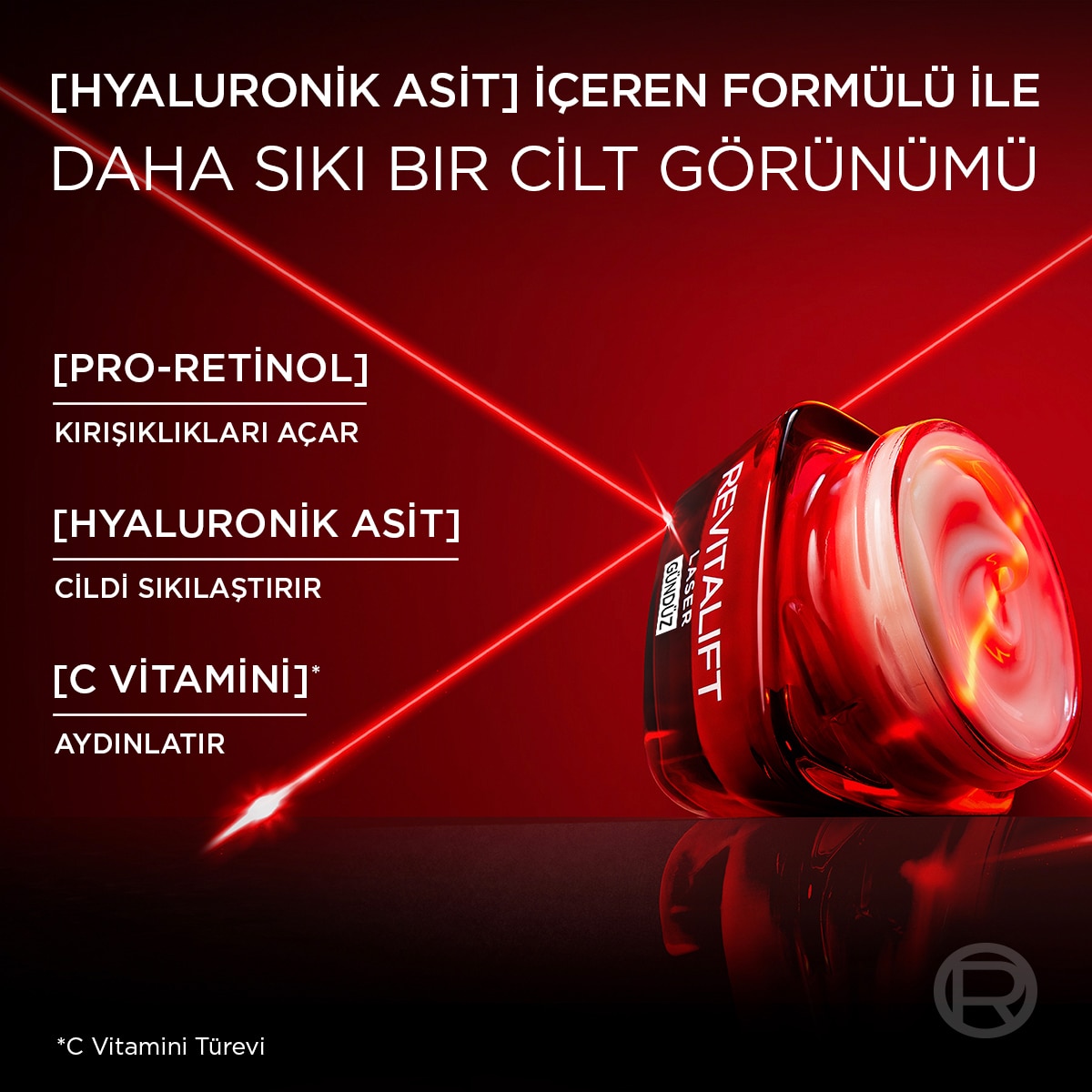 LOREAL PARIS LOREAL PARIS L'Oreal Paris Revitalift Lazer Yoğun Yaşlanma Karşıtı Gündüz Bakım Kremi 50 ml 1 of 10
