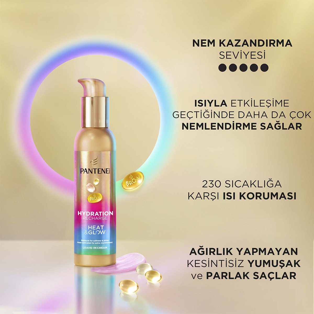  PANTENE PANTENE Pantene Saç Serumu Heat&Glow Nem Yüklemesi 135 ml  1 of 6 