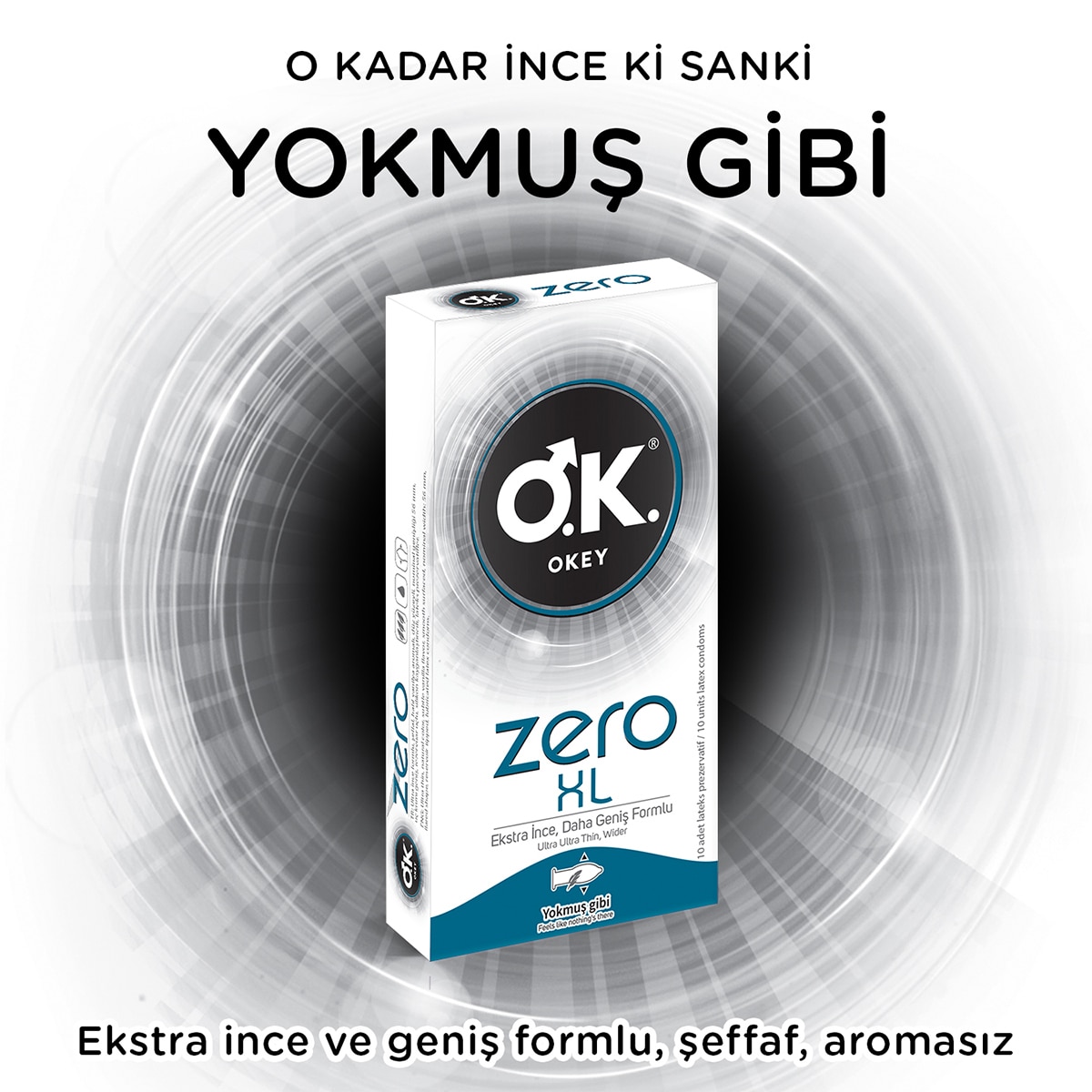 OKEY OKEY Okey Prezervatif Zero XL 10'lu 1 of 4