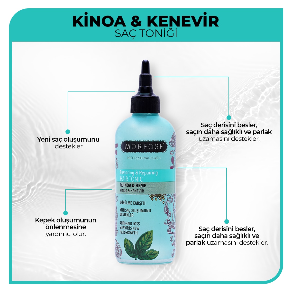 MORFOSE MORFOSE Morfose Saç Toniği Kinoa&Kenevir 300 ml 1 of 5