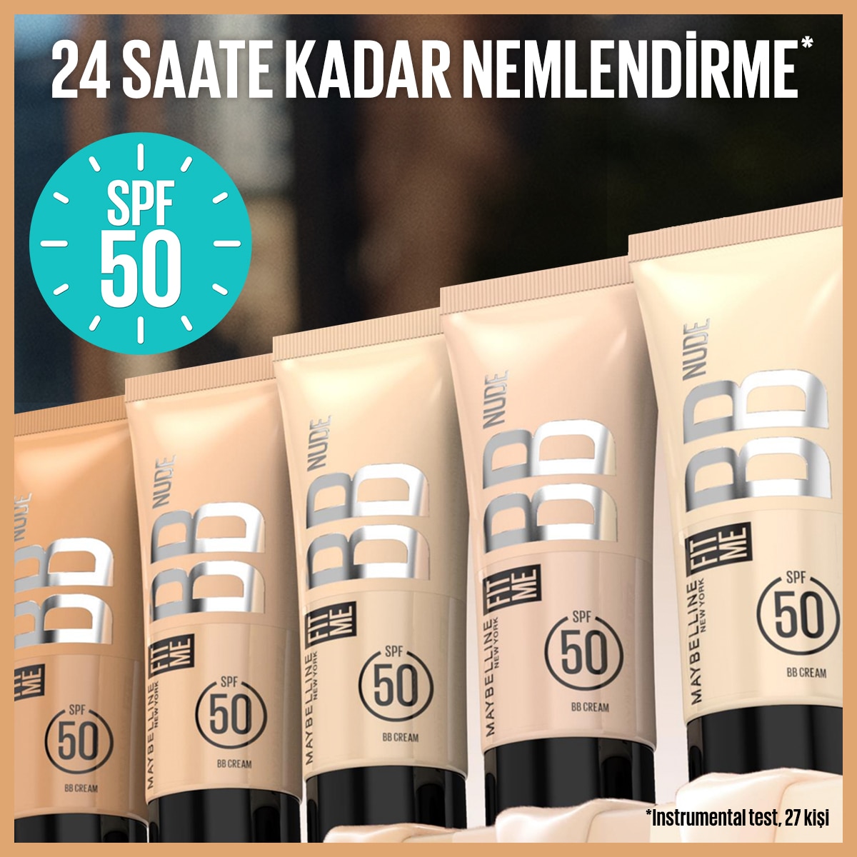  MAYBELLINE MAYBELLINE Maybelline New York Fit Me Nude Cilt Bakımı Etkili Nemlendirici SPF50 BB Krem 40  1 of 12 