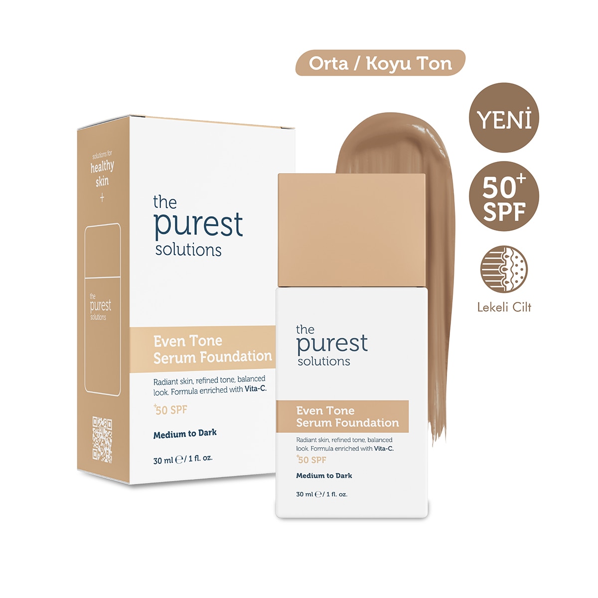  THE PUREST SOLUTIONS EXC. THE PUREST SOLUTIONS EXC. The Purest Solutions Tone Serum Fondöten Medium 30 ml  1 of 9 