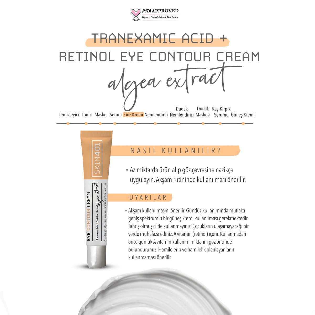  SKIN401 SKIN401 Skin401 Göz Çevresi Retinol Bakım Kremi 20 ml  1 of 4 