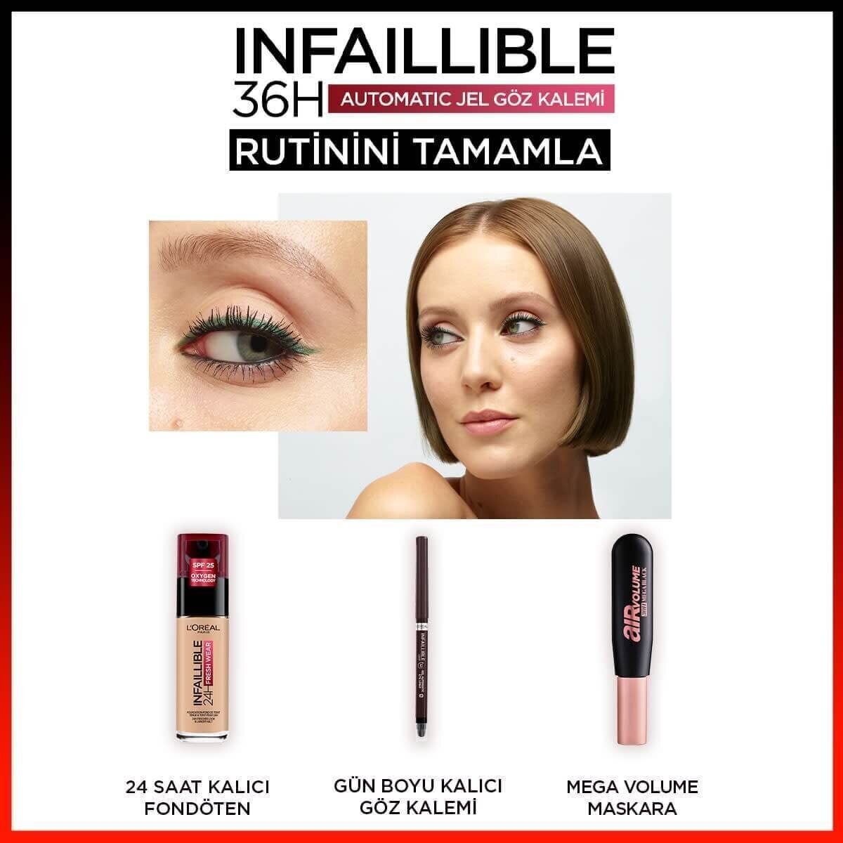  LOREAL PARIS LOREAL PARIS L'Oreal Paris Infaillible Automatic Jel Göz Kalemi Kahverengi  1 of 7 