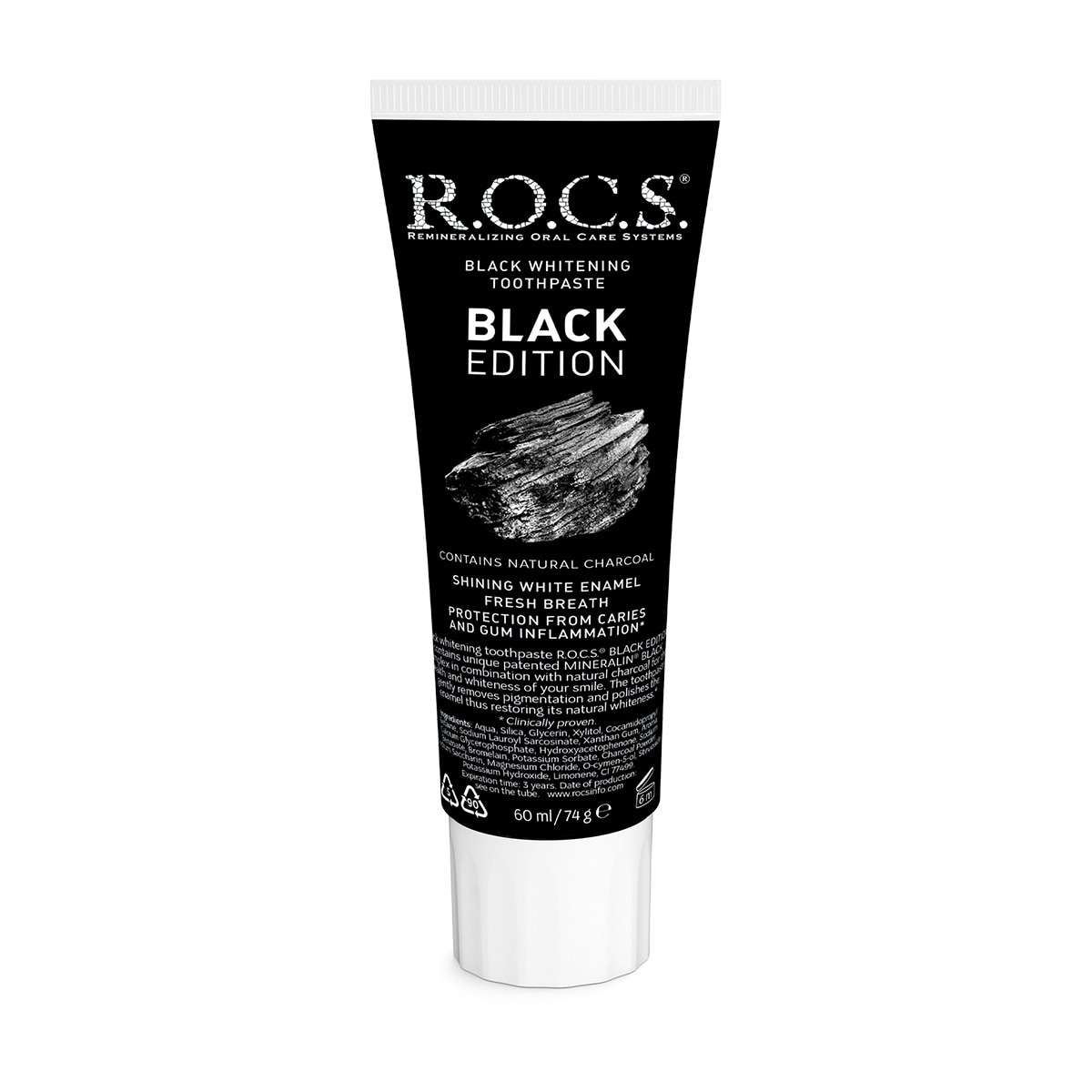  ROCS ROCS Rocs Black Edition Charcoal Diş Macunu 60 ml  1 of 3 